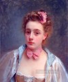 Dressed for the ball lady portrait Gustave Jean Jacquet